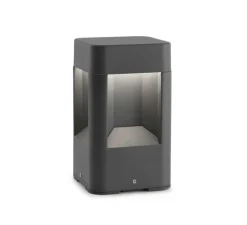 Borne de jardin, Naya, gris, LED, 3000K, 120lm, H20,5cm, L12cm- FARO