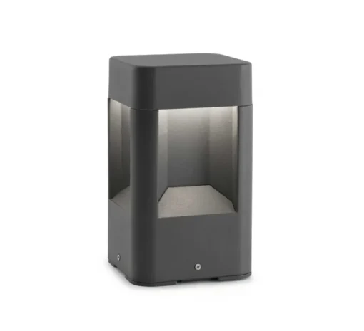 Borne de jardin, Naya, gris, LED, 3000K, 120lm, H20,5cm, L12cm- FARO