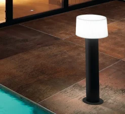 Lampadaire*Faro Borne d'extérieur, MUFFIN, , H55,9cm - gris anthracite