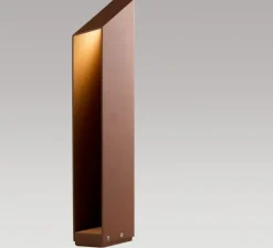 Lampadaire*Marset Borne, Domus B55, , IP65, LED, 2700K, 505 lm, L14cm, H55cm - rouille