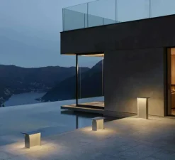 Lampadaire*Luceplan Borne, Fienile, extérieur, , IP65, LED, dim, 3000K, 780lm, L45cm, H72cm - gris foncé