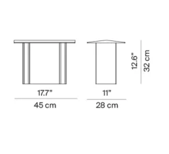 Lampadaire*Luceplan Borne, Fienile, extérieur, , IP65, LED, dim, 3000K, 780lm, L45cm, H72cm - gris foncé