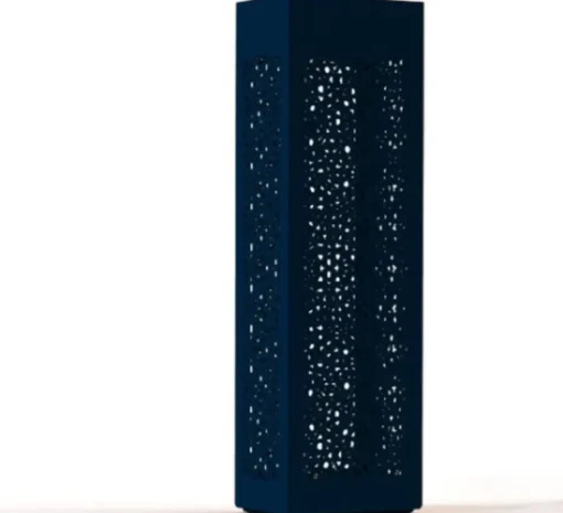 Lampadaire*Roger Pradier Borne, Hogar Moucharabieh N°5, , IP67, LED, 2700K, 2376 lm, L25cm, H81,4cm - bleu acier