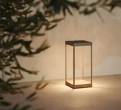 Lampadaire*Il Fanale Borne, Lanterne Slim 267.01.OO, , IP55, LED, dim, 2700K, 750 lm, L15cm, H37cm - laiton