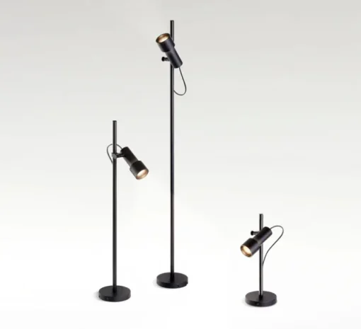 Borne, Palosanto B 5/83, noir, IP65, LED, dim, 2700K, Ø5,2cm, H83cm - Marset
