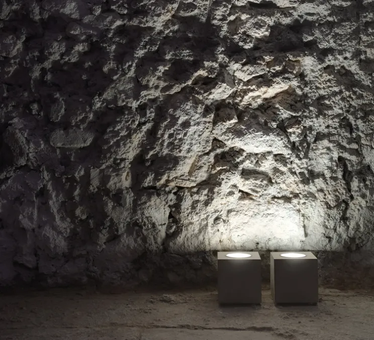 Borne, Q², gris, IP67, LED, 3000K, 2058 lm, Ø17cm, H17cm - Davide Groppi