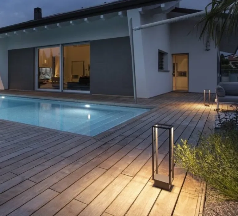 Lampadaire*SLV Borne, Quadrulo, , IP55, LED, 3000K, 340 lm, L14cm, H53cm - anthracite