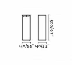 Borne, SAURA, gris foncé, IP54, L14cm, H14cm - Faro