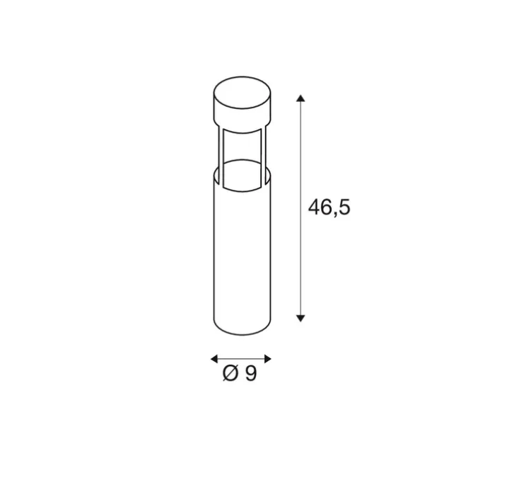 Borne, Slots 45, anthracite, IP44, LED, 3000K, 200 lm, Ø9cm, H46,5cm - SLV