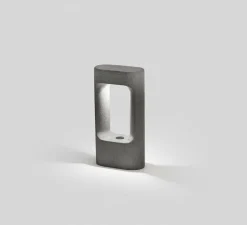 Borne, Totem 285, gris, IP55, LED, 3000K, 370 lm, L15cm, H28,5cm - Faro