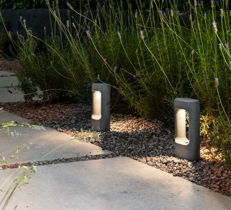 Lampadaire*Faro Borne, Totem 285, , IP55, LED, 2700K, 370 lm, L15cm, H28,5cm - gris