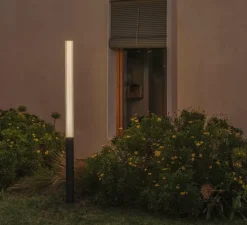 Lampadaire*Faro Borne, Tura 2050, , IP65, LED, 3000K, 4784 lm, Ø16cm, H205cm - gris foncé