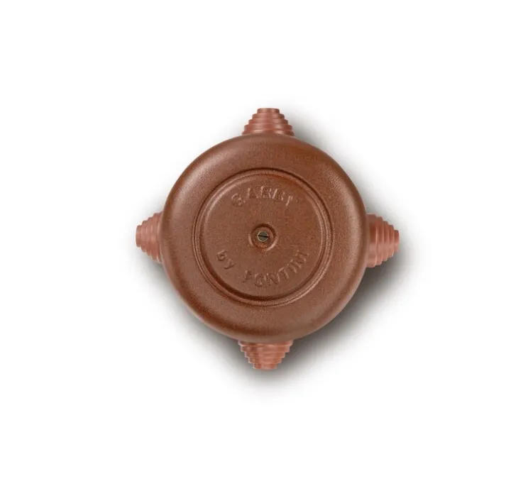Boîte de dérivation métal vieilli, Garby, Ø108x53mm - Fontini