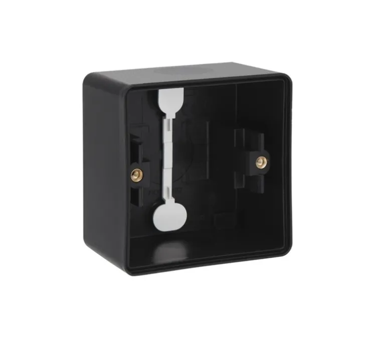 Boîte en saillie étanche, Hydro, Simple, Noir, Interrupteur et Prise, L7,3cm, H7,2cm - Niko