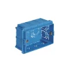Accessoires*Vimar Boîtier d'encastrement, Format Italien, Rectangle, 3 modules, Maçonnerie, Azur, L10,6cm, H5cm -