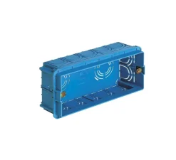 Accessoires*Vimar Boîtier d'encastrement, Format Italien, Rectangle, 5 modules, Maçonnerie, Azur, L15,4cm, H5cm -