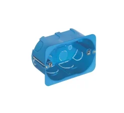 Accessoires*Vimar Boîtier d'encastrement, Format Italien, Rectangle, 3 modules, Cloison sèche, Azur, L11cm, H5cm -