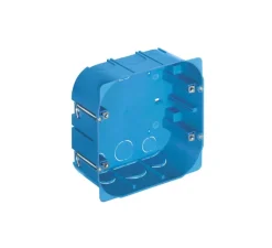 Accessoires*Vimar Boîtier d'encastrement, Format Italien, Rectangle, 8 modules, Cloison sèche, Azur, L13,8cm, H5,6cm -