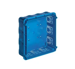 Accessoires*Vimar Boîtier d'encastrement, Format Italien, Rectangle, 18/21 modules, Maçonnerie, Azur, L19,2cm, H7cm -