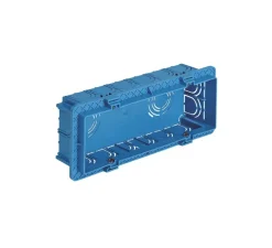 Boîtier d'encastrement, Format Italien, Rectangle, 6/7 modules, Maçonnerie, Azur, L18,4cm, H5cm - Vimar