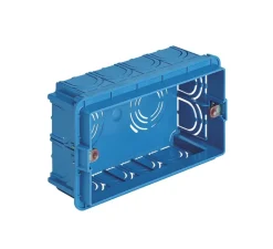 Accessoires*Vimar Boîtier d'encastrement, Format Italien, Rectangle, 4 modules, Maçonnerie, Azur, L13,1cm, H5cm -