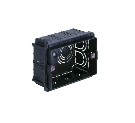 Accessoires*Vimar Boîtier d'encastrement, Format Italien, Rectangle, 3 modules, Maçonnerie, Noir, L10,6cm, H5cm -