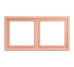 Cadre, LS 990, Double horizontal ou vertical, Le Corbusier Rose Clair 32102, Interrupteur et Prise, L8,1cm, H15,2cm - Jung
