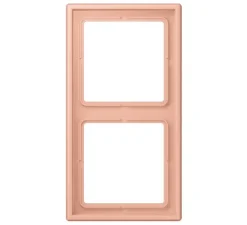 Cadre, LS 990, Double horizontal ou vertical, Le Corbusier Rose Clair 32102, Interrupteur et Prise, L8,1cm, H15,2cm - Jung