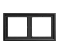 Cadre, LS 990, Double horizontal ou vertical, Canon de fusil, Interrupteur et Prise, L15,2cm, H8,1cm - Jung