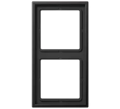 Cadre, LS 990, Double horizontal ou vertical, Canon de fusil, Interrupteur et Prise, L15,2cm, H8,1cm - Jung