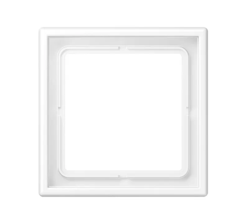 Prise|Interrupteur*Jung Cadre, LS 990, Simple, Blanc mat, Interrupteur et Prise, L8,1cm, H8,1cm -