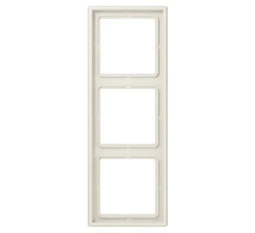 Cadre, LS 990, Triple horizontal ou vertical, Ivoire, Interrupteur et Prise, L22,3cm, H8,1cm - Jung