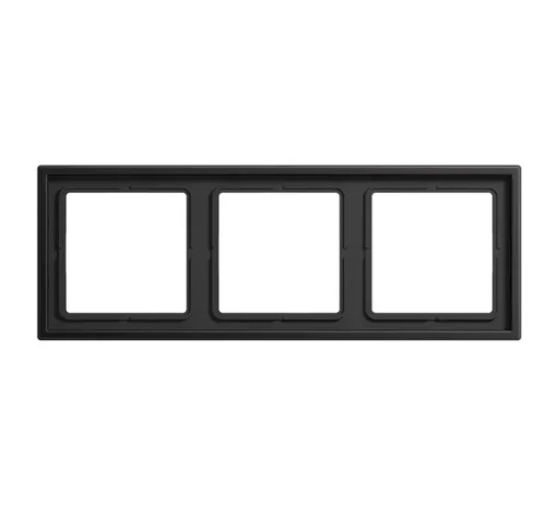 Cadre, LS 990, Triple horizontal ou vertical, Canon de fusil, Interrupteur et Prise, L22,3cm, H8,1cm - Jung