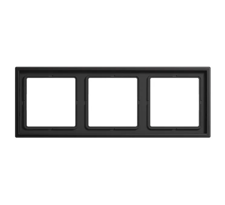Cadre, LS 990, Triple horizontal ou vertical, Canon de fusil, Interrupteur et Prise, L22,3cm, H8,1cm - Jung
