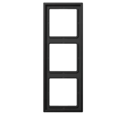 Cadre, LS 990, Triple horizontal ou vertical, Canon de fusil, Interrupteur et Prise, L22,3cm, H8,1cm - Jung