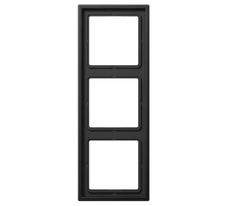 Cadre, LS 990, Triple horizontal ou vertical, Canon de fusil, Interrupteur et Prise, L22,3cm, H8,1cm - Jung