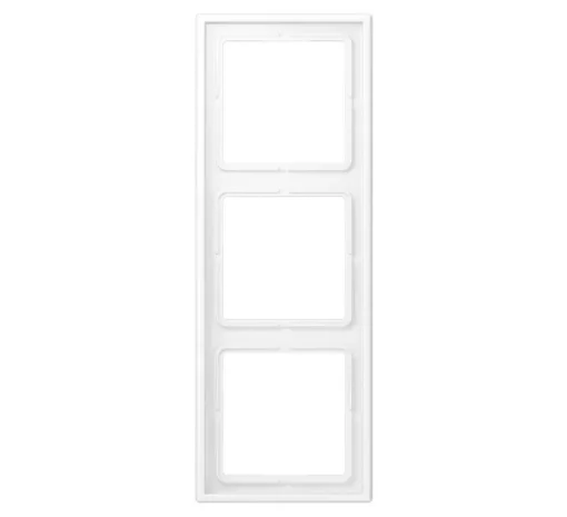 Cadre, LS 990, Triple horizontal ou vertical, Blanc mat, Interrupteur et Prise, L22,3cm, H8,1cm - Jung