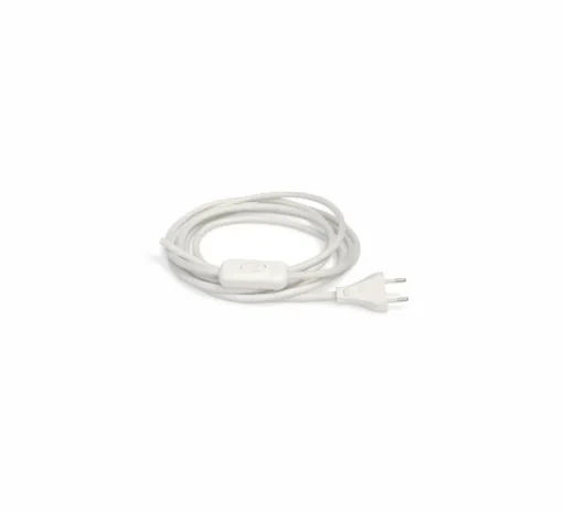 Câble avec interrupteur, collection Candy, blanc, L2,3m -Swedish Ninja