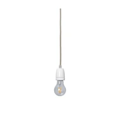 Câble en tissu avec douille E27 en céramique , cachemire, H400cm - Ferm Living