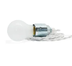 Câble électrique, textile, tressé, blanc, 1m de long, ZANGRA