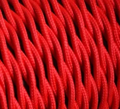 Câble textile torsadé, rouge, 1m x 0.75mm - Zangra