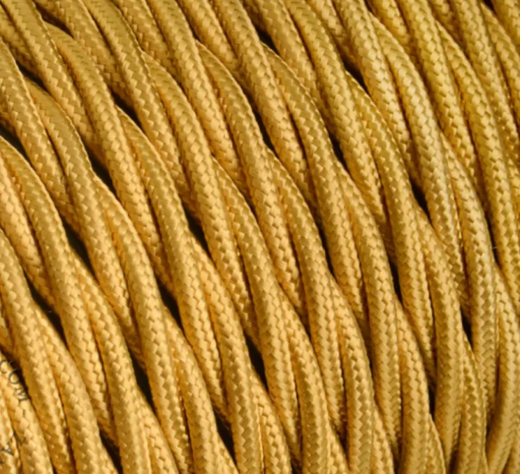Câble, textilecable.004.002, or, L100cm, H0,5cm - Zangra