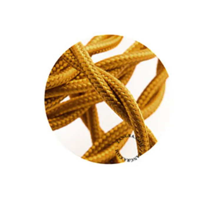 Câble, textilecable.057.002, vieil or, Ø0,75cm, H100cm - Zangra