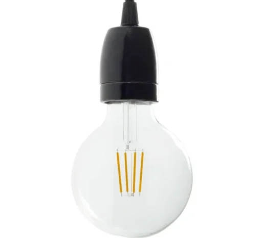 Douille E27, série porcelaine, noir, Ø4,5 cm, H6 cm - Creative Cables