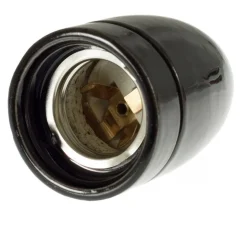Douille E27, série porcelaine, noir, Ø4,5 cm, H6 cm - Creative Cables