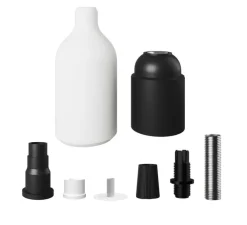 Douille E27, série silicone, blanc, certifié ENEC, Ø3,76 cm, H9,2 cm - Creative Cables