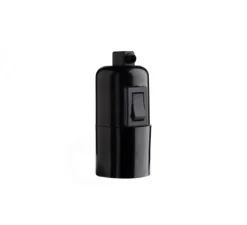 Accessoires*Zangra Douille en bakélite avec interrupteur, , Ø3,5cm, H7cm - noir