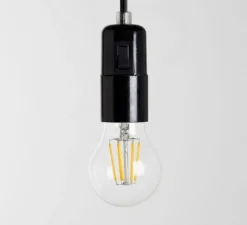 Accessoires*Zangra Douille en bakélite avec interrupteur, , Ø3,5cm, H7cm - noir
