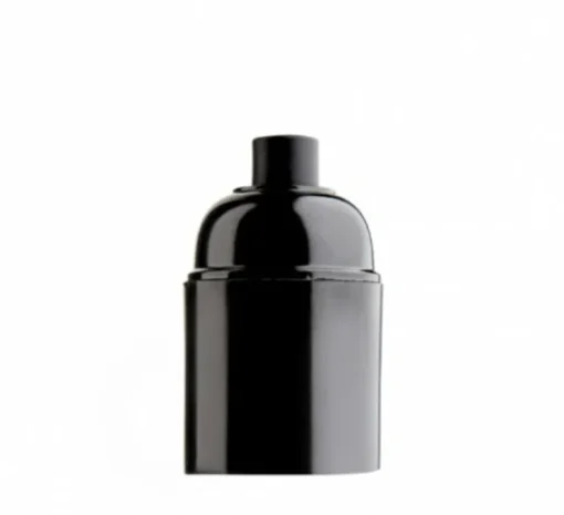 Douille en bakélite, noir, E27 - H5,5cm, Ø4cm - Zangra