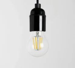 Douille en bakélite, noir, E27 - H5,5cm, Ø4cm - Zangra